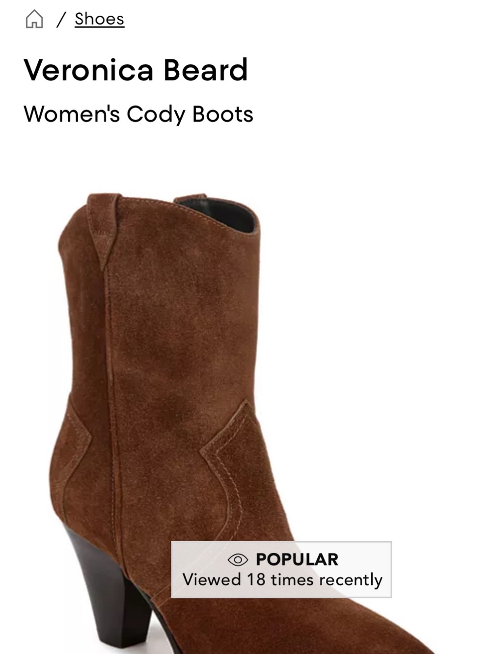 Veronica Beard Brown Suede Heeled Ankle Boots
